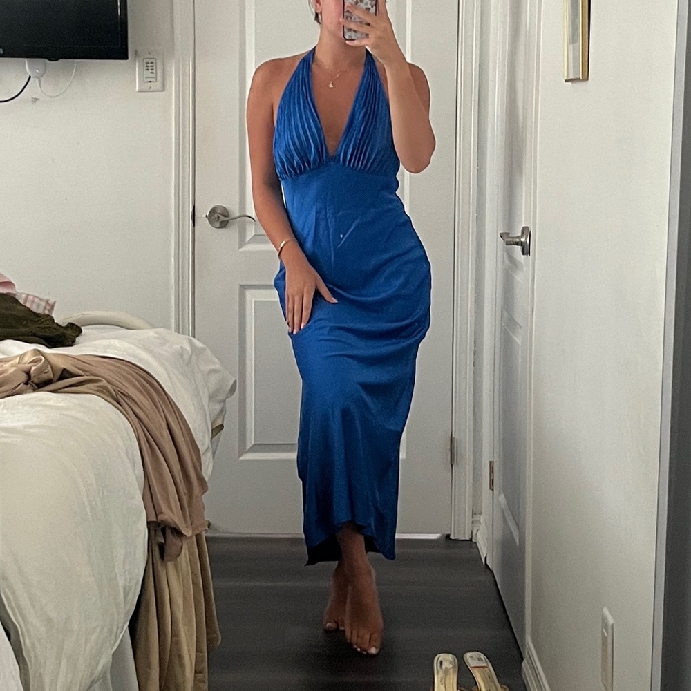 Dynamite Royal Blue Backless Dress